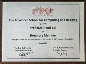 Henri Bal - ASCI award